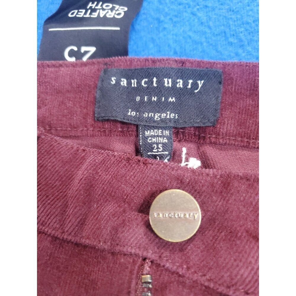 Sanctuary Denim Crafted Cloth Pants Jeans  Women's Size  25 Social Skinny NEW - Picture 3 of 16